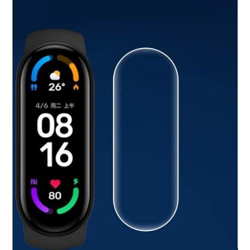 5pcs TPU Soft Full Coverage Protective Film Guard For Xiaomi Mi Smart Band 6 Mi Band6 Smart Wristband Screen Protector Cover