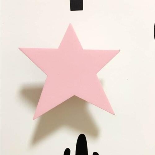 1 Set Natural Wood Clothes Hanger Wall Mounted Household Rack Star Coat Hook Key Holder Hat Scarf Handbag Storage Hanger