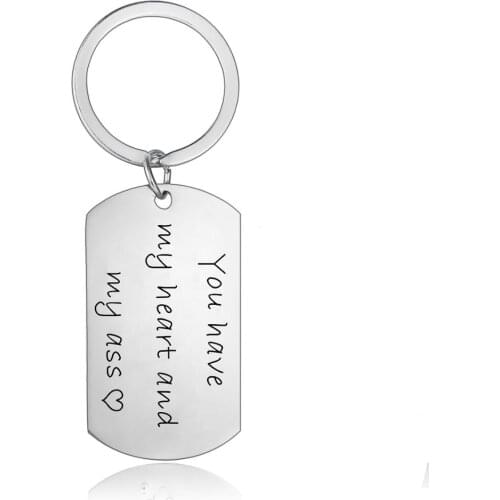 12PCs Funny Gifts for Girlfriend Wife ou Have My Heart and My Ass Keychain Jewelry Birthday Gifts for Her Women Anniversary
