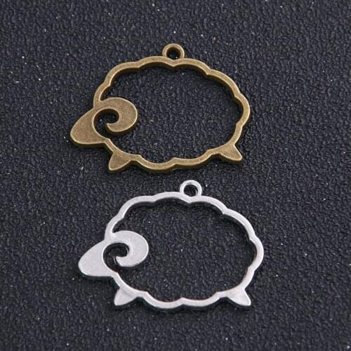 6pcs 28*37mm Antique Bronze Alloy Jewelry Accessories Cloud Charm Hollow Glue Blank Pendant Tray Bezel