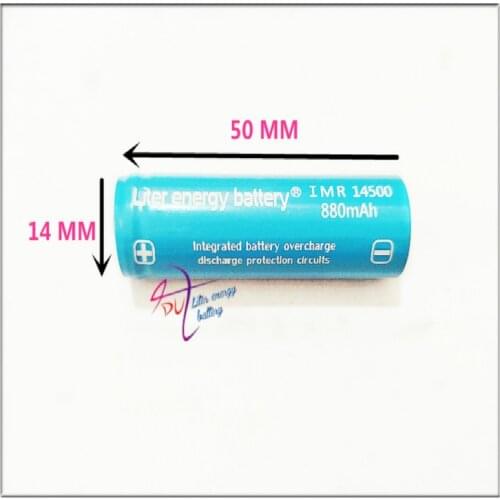 AA Battery 3.7V 880mAh 14500 Li-ion Battery Rechargeable Lithium AA Battery for LED Flashlight Headlamp