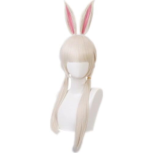 Anime Beastars Cosplay Wigs Haru Wig Bunny Short BOBO Hair Girls Cute Wig Rabbit Ears Synthetic Hair Long Wigs Party Women Girls