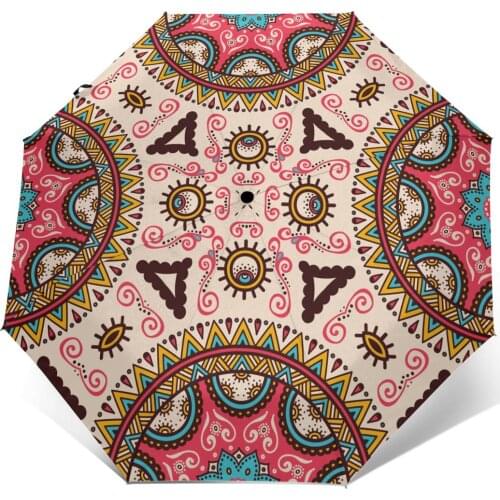 Automatic Umbrella Manlada Pattern three-fold umbrella women men rain umbrella