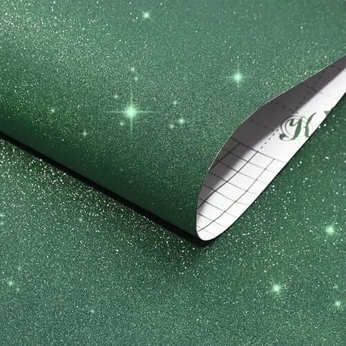 Flash Green Peel and Stick Wallpaper Self-Adhesive Removable Vinyl Linen Wallpaper Christmas DIY Decoration Wall Stickers Decor