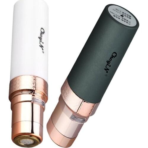 CkeyiN Electric Eyebrow Trimmer Painless Eye Brow Shaper Razor Rechargeable Facial Hair Remover Epilator Lady Shaver with Ligtht