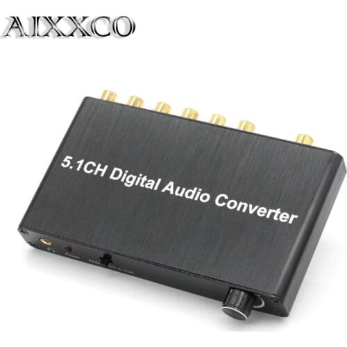 AIXXCO 5.1 decoder DTS / AC3 Dolby decoding SPDIF input to 5.1-channel digital audio converter