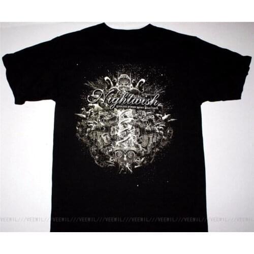 Nightwish Endless Forms Most Beautiful Black Hip-hop T-Shirt Symphonic Metal Floor O Neck Tee Shirt Short Sleeve Sleeve