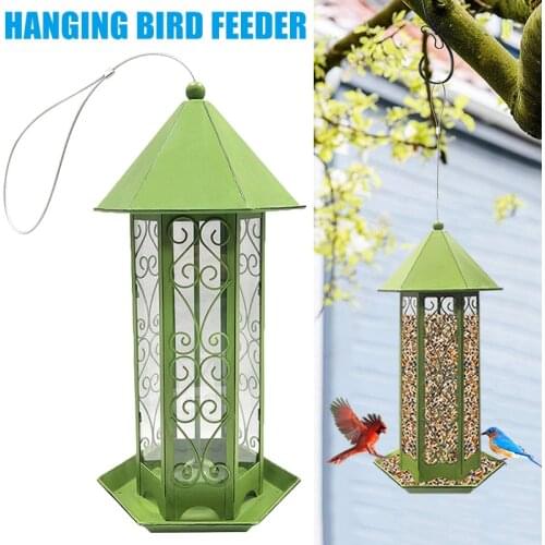HOT Metal Outdoor Birds Feeders Hanging Birds Feeding Device European and American Retro Style NDS