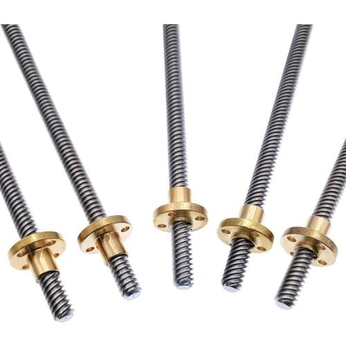 Lead Screw T8 350mm Linear Guide 3D Printers Parts helical pitch 1mm 2mm 4mm 8mm 10mm 12mm 14mm Trapezoidal Screws with nut