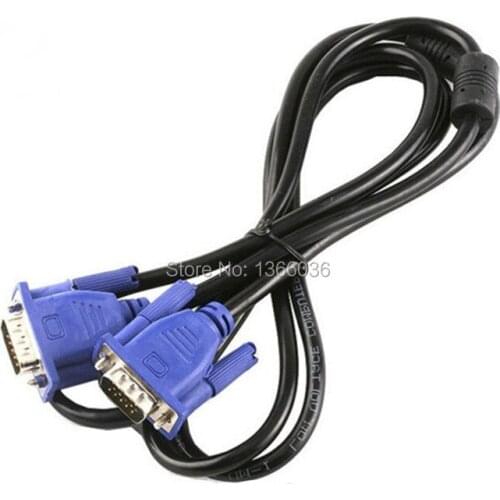 1.5M VGA Cable with HDB15 Male to HDB15 Male connector For pc TV Adapter Converter 200pcs factory price