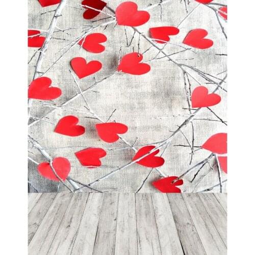 LIFE MAGIC BOX Backdrop Red Heart Diy Baby Shower Photographic Background S-2208