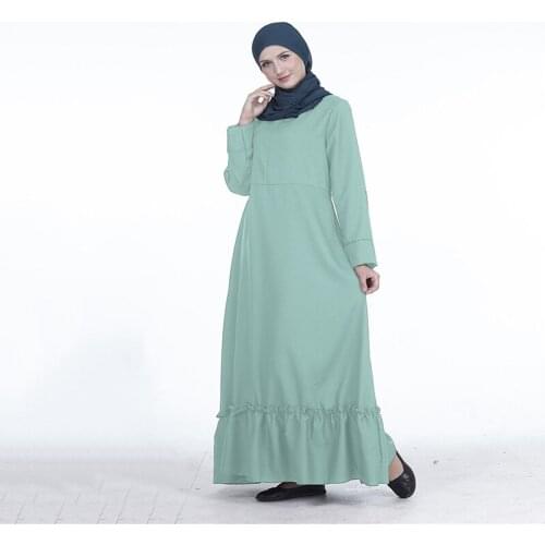 Muslim Women Dress Modest Abaya Arab Robe Kaftan Jilbab Dubai Long Dress Cocktail Party Gown Turkish Abayas Middle East Ramadan