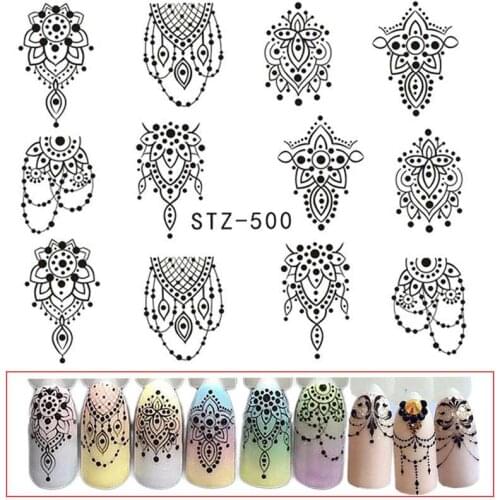 Stickers Decals Gems Nail Art Water Lace Transfers Bows Jewellery Necklace