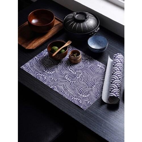 PVC Table Mat Japanese Restaurant Table Mat Waterproof, Anti-skid, Oil-proof, Anti-scald Bowl Mat, Home Dining Mat