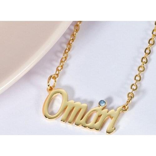 Stainless Steel Customized Name Necklace Lady Personality With Jewelry Letter Jewelry Girlfriend Birthday Gift