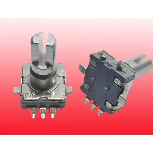 5pcs 360 Rotary encoder code switch EC11 30 digital potentiomter 15 Pulse potentiometer ,5pin SMD 15 mm half Shaft