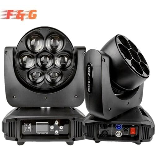 LED Beam Wash Big Bees Eyes 7x40W RGBW Zoom Moving Head Light DMX512 For Nightclub Disco Dj Disco Bar KTV Party Stage Light