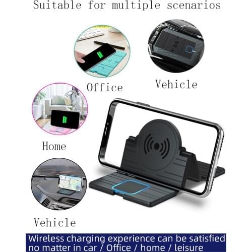 Foldable Wireless Charger Inductive Mobilephone Charging Durable Skin Grade Silicone Waterproof Skidproof Anti-drop Car Styling