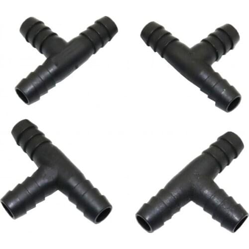 10pcs T-type Three-way Splitter Garden Watering Irrigation Pipe Fittings Irrigation System Components Barbed Connector Taps