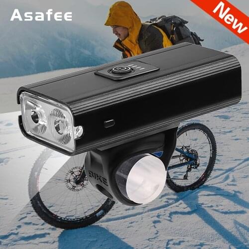 Bike Light Bicycle Light Rainproof USB Rechargeable T6 LED 1200mAh MTB Front Lamp Headlight Ultralight Flashlight Bicycle Light