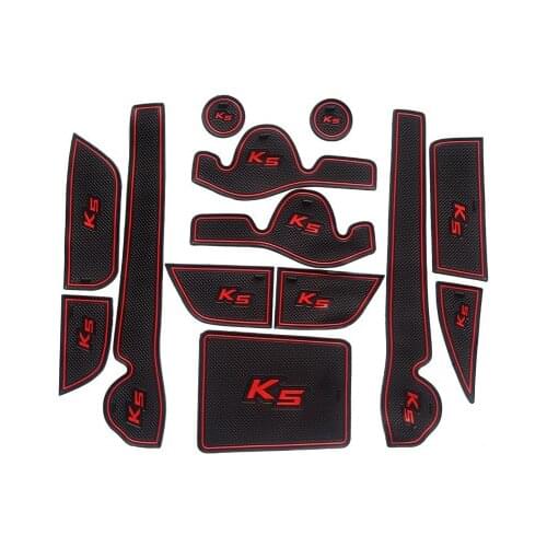 High quality Non-slip Interior pad door mat Cup mat car sticker Fit For KIA K5 2010 2011 2012 2013 2014 13pcs car accessories
