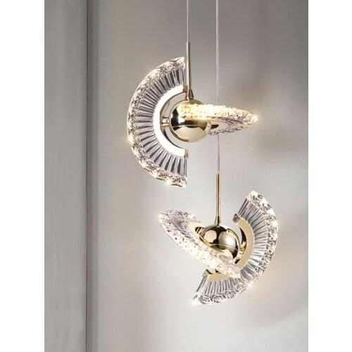 Colgante de cristal para Bar, platillo volador para dormitorio, restaurante, interior creativa giratoria