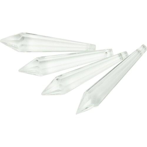 Glass Icicle Single Face Pendant Clear Color Crystal Chandelier Prism Ornament Crystal Prism For Lamp Decoration