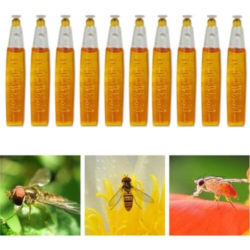 10 Pcs-set Fruit Fly Attractant Orchard Insect Repellent Supplies 2ml Trap Bait Stock Solution Beekeeping Beehive Tool Killer