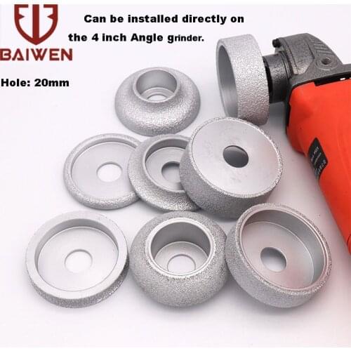 3 Inch Diamond Segment Grinding Vacuum Brazed Profile Grinding Wheel For Ceramic Marble Granite Concrete