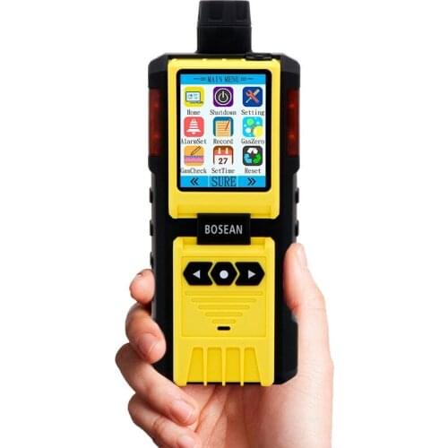 4 In 1 Gas Detector Combustible Gas H2S CO O2 Analyzer Meter LCD Multi-gas Leakage Monitor Alarm Pump Sampling Sensitive Sensor
