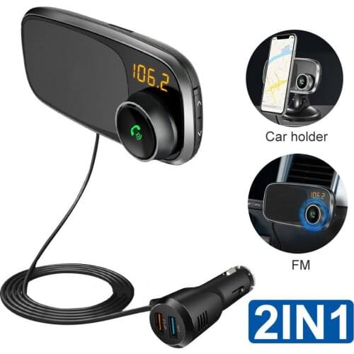 Car Dual USB Charger Handsfree Wireless bluetooth FM Transmitter MP3 Player Handsfree Car Kit Wireless Aux Audio FM Transmiter