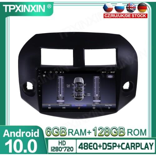 6+128G Android 10.0 For Toyota RAV4 2005-2013 Car Multimedia Player GPS Navigation Headunit Radio Audio Stereo Tape Recorder