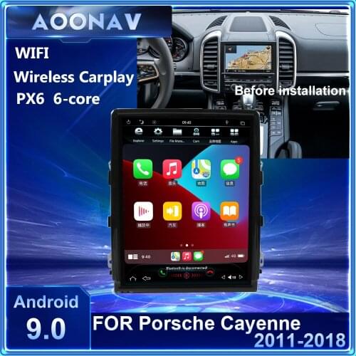 Android car radio Tesla screen for Porsche Cayenne 2011 2012 2013 2014 2015 2016 multimedia plaer support wireless carplay