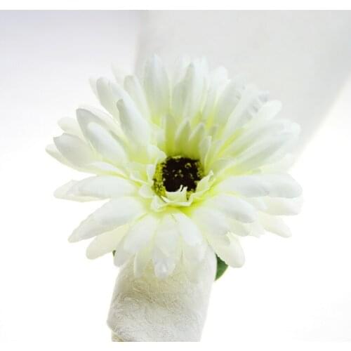 Free shipping silk flower napkin ring flower napkin holder for wedding