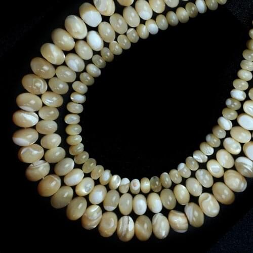 Natural Mother Of Pearl Mop Shell Beads Beads Round Rondelle Loose Bead For Jewelry Making DIY Bracelet Earring Accessories 15