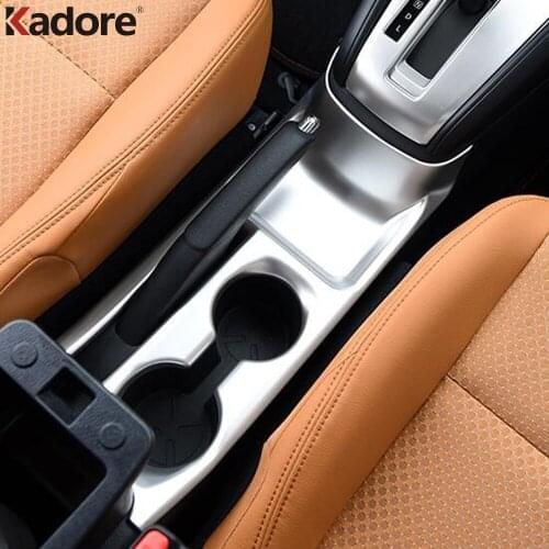 For Nissan Kicks 2016 2017 2018 2019 ABS Matte Front Water Cup Holder Frame Cover Trim Sticker Car Interior Accessories LHD