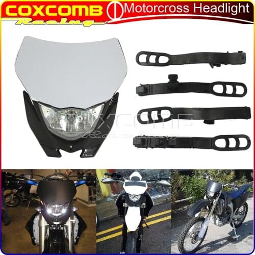 For Yamaha Kawasaki Suzuki WR TTR KLX KXF CRF 125-450 Off Road Motocross Front Headlight LED Fog Light Running Lamp Mask