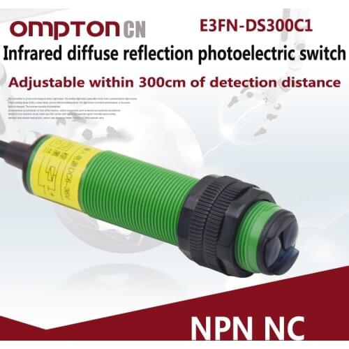 Photoelectric Sensors E3FN-DS300C1 NPN NC Infrared diffuse reflection photoelectric switch Output current 300mA max