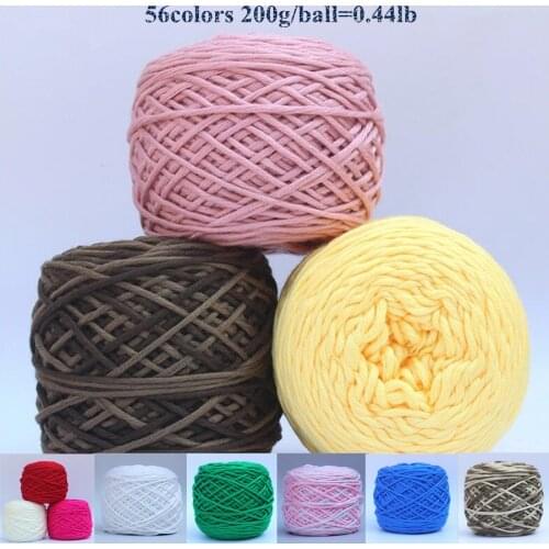 56Colors DIY cotton yarn 200g/ball thread scarf thread hat coat sweater thread milk cotton coarse wool thread 16strands 32S