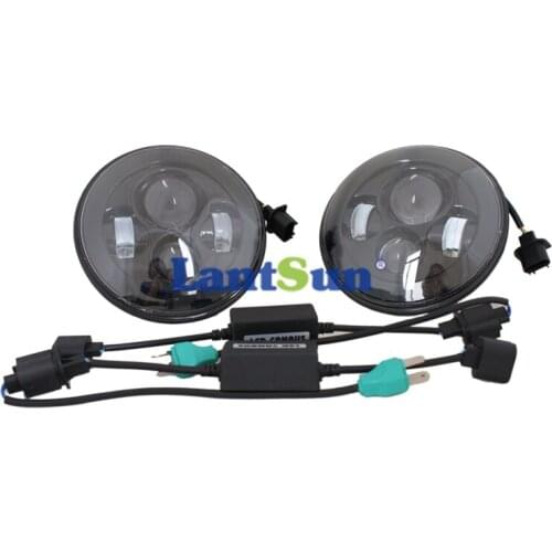 J024 Jeep wrangler LED headlight without LED ring for JK2007-2017 LANTSUN