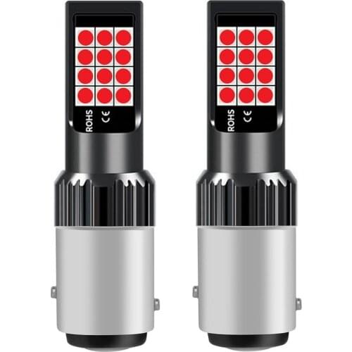 2PCS New 1157 P21/5W BAY15D Super Bright 3030 LED Car Turn Signal Brake Bulb Auto Tail Fog Lamp Daytime Running Light Red Yellow