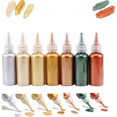 60ml Metal Color Acrylic Paint Non Toxic Fast Air Drying For DIY Epoxy Resin Jewelry Craft Making Decorations Colorant Pigment