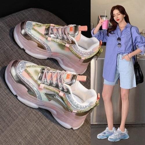 Women Platform Sneakers Designers Summer Mesh Lace Up Casual Shoes Fashion 5cm High Chunky Sneaker Ladies Vulcanized Shoes