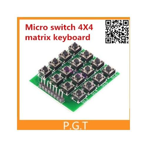 2pcs Micro switch 4X4 matrix keyboard 16 key SCM external expansion keyboard module Sensors integrated circuit