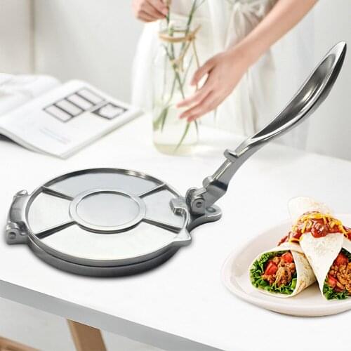 Aluminum Stainless Steel Color Mexican Tortilla Press Multifunctional Manual Tortilla Dough Pressing And Shaping Kitchen Tool
