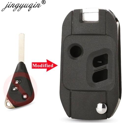 Jingyuqin Modified Flip Remote Key Case 3BTN For Subaru Legacy Forester Outback Liberty Tribeca Impreza Replacement Shell Fob