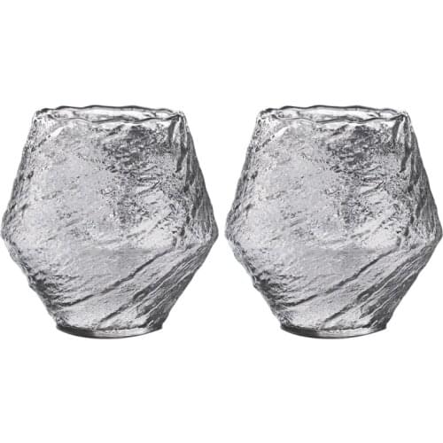 Irregular Whirlwind Texture Whiskey Glasses Clear Transparent Nordic Modern Look Wine Coffee Cup for Kitchen Bar Tumbler R7UB