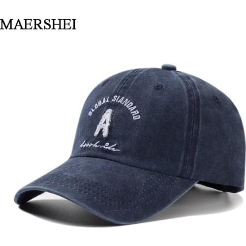 New Washed Cotton Baseball Cap 2020 Snapback Hat For Men Women Dad Hat A Letter Embroidery Casual Cap Casquette Hip Hop Cap