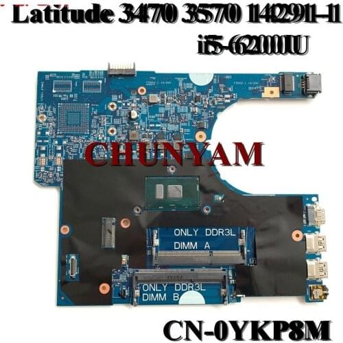 NEW 14291-1 For DELL Latitude 3470 3570 Laptop Motherboard Mainboard with i5-6200u CN-0YKP8M YKP8M Mainboard 100% Tested