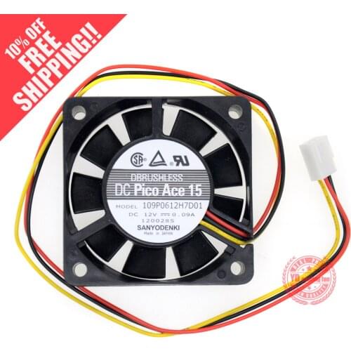 NEW SANYO DENKI SAN ACE 109P0612H7D01 12V 0.09A 6CM 6015 3PIN cooling fan